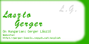 laszlo gerger business card